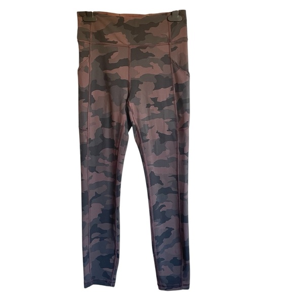 Lululemon Invigorate High Rise Legging in Camo Brown Earth Multi Size 6